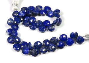 Cuentas Facetadas de Lapislázuli Natural, Hilo de 8 Pulgadas, Gemas de Corazón de Lapislázuli Azul, Piedras Preciosas Sueltas, Precio de Fábrica, Regalos para Ella, 7 mm - Product Image 5
