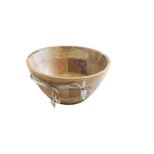 Vajilla de alta calidad, decoración para servir alimentos, cuencos de madera, acabado de nogal para Hotel, utensilios de cocina para el hogar, platos para servir - Product Image 1