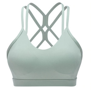 Soutien-gorge de sport sexy sans couture respirant pour femmes, push-up sans bretelles, rembourré, logo frontal, vêtements de sport actifs, yoga - Product Image 2