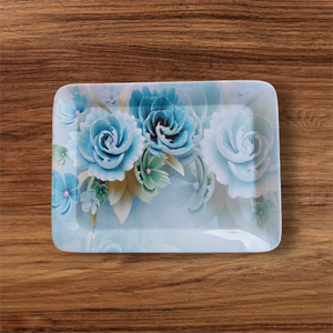 Vente en gros VKL Plateau de service en mélamine avec logo personnalisé Plateaux roulants de taille jumbo des fabricants Plateau de service en mélamine en plastique de qualité supérieure - Product Image 2