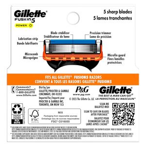 Repuestos de Cuchillas para Afeitar Gillette Fusion5 para Hombre, Paquete de 4 - Product Image 2