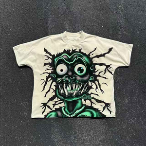 OEM/ODM Hombres Boxy T-shirt 100% Material de algodón Logotipo personalizado Impresión Hombro caído Sólido Transpirable Ecológico Manga corta Todos - Product Image 4