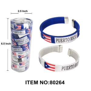 2,5 \ "Pulsera de Puerto Rico 1200PCs 100DZ/CS para uso en eventos - Product Image 1