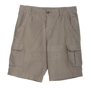Short de gymnastique de style street pour hommes, short de sport décontracté avec logo personnalisé imprimé, short cargo en polyester vierge à motif uni - Product Image 1