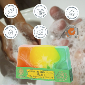 Savon Solide Mangue Exotique Sun Tropic 80g – Soin Éclatant pour Peau, Nettoyant Corps et Visage, Produit de Bain Vibrant – Marque Privée OEM ODM - Product Image 1