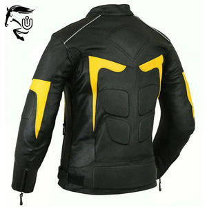 High Quality Premium <b>Men's</b> Winter Racing Biker Leather <b>Jacket</b> Waterproof Windproof Breathable Zipper Customizable Fashion - Product Image 2