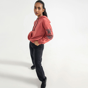 Sudadera con Capucha de Forro Polar para Mujer, Manga Larga, Cortavientos, Informal, Invierno, Diseño Sólido, Estampado Personalizado, Cuello con Capucha, 100% Algodón - Product Image 5