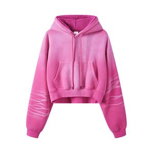 Sweat à capuche en molleton de coton à impression numérique pour femmes, sur mesure par le fabricant, coupe régulière, hiver - Product Image 1