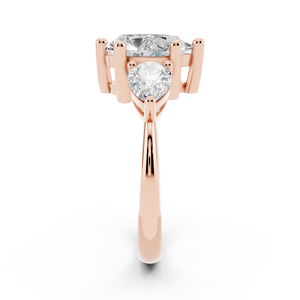 Fabricante de fábrica Personalización OEM Diamantes cultivados en laboratorio Corte de pera Oro Rosa 10K 14K 18K Ocasión especial boda joyería fina - Product Image 6