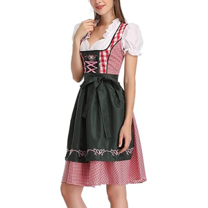 3 piezas tradicional alemán Dirndls bávaro señoras Oktoberfest Dirndl vestido Trachten usa mujeres chica Dirndl vestidos - Product Image 4