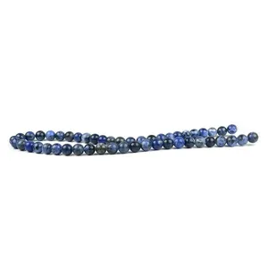 Perles rondes en sodalite naturelle de 8 mm pour bracelet, collier Mala - Clarté et concentration - Product Image 4