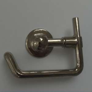 Elegant Silver Plated Wall Mounted Toilet Paper Holder With Ornate Trim Artisan Craft Designed For Decorative Interiors - Product Image 1