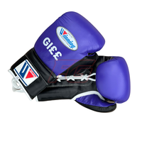 Guantes de Boxeo de Piel de Vacuno para Adultos, Premium, Ligeros, Elásticos, de Secado Rápido, Transpirables, Antideslizantes, con Cordones, Personalizables