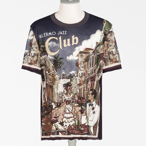 เสื้อยืดผ้าฝ้าย100% แบบระเหิดสำหรับผู้ชายเสื้อยืดทรงหลวมเสื้อยืดพิมพ์ลายกราฟิกโลโก้ตามสั่ง - Product Image 1