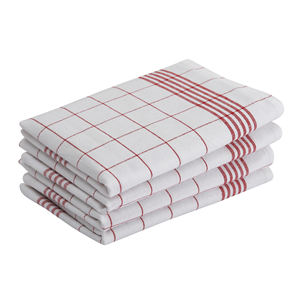 Chiffons de nettoyage de cuisine 100% coton avec motif à carreaux carrés tissés Serviettes de cuisine à usage domestique - Product Image 2