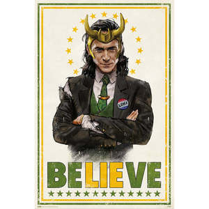 Póster de Loki de Tom Hiddleston, diseño moderno, arte de pared en lienzo, concepto 'Believe' - Product Image 4