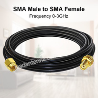 Haute qualité RP SMA mâle à SMA mâle 0.5 mètres RG316 SYV50-3 RG58 5 M câble Coaxial longueur personnalisée pour câbles de Communication