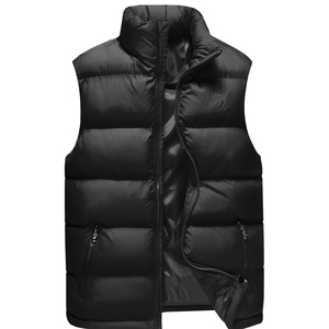 Veste matelassée pour homme en gros, personnalisée, pour l'extérieur, imperméable et coupe-vent |   Gilet sans manches matelassé chaud pour l'automne et l'hiver - Product Image 5