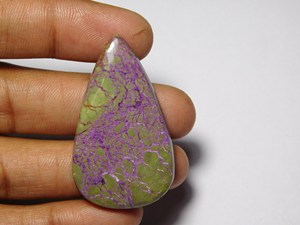 Pierres précieuses de Purpurite de qualité incroyable Cabochons naturels Pierres précieuses en vrac Purpurite faite à la main avec des sentiments heureux 51Cts. (43X24mm) Gemmes - Product Image 3