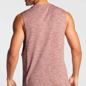 Venta al por mayor de ropa deportiva para hombres Activewear de punto 100% algodón transpirable de secado rápido gimnasio camiseta sin mangas - Product Image 2