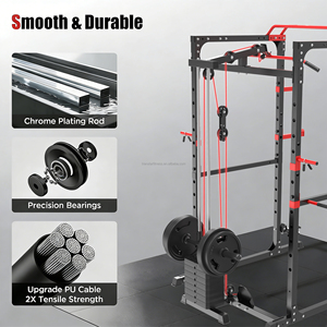 Jaula de Potencia Multifuncional para Entrenamiento de Fuerza en Casa, Máquina de Sentadillas, Equipo Completo para Remo y Polea Lateral - Product Image 2