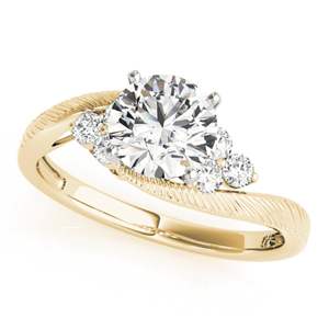 Bague de fiançailles à sept pierres de style unique en diamant de coupe ronde pour elle/femme - Product Image 2