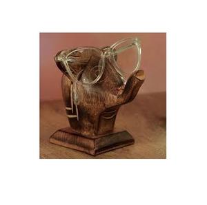 Soporte de cristal de Nariz de ojo de madera tradicional hecho a mano con características de labio rojo Soporte de especificaciones de madera ecológico - Product Image 4