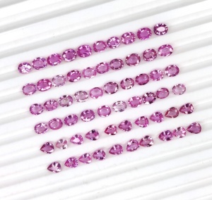 แซฟไฟร์สีชมพู100% จากธรรมชาติขนาด3x4มม. ทรงลูกแพร์รูปไข่อัญมณีหลวมสำหรับทำเครื่องประดับ - Product Image 3