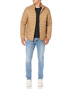 Chaqueta acolchada personalizada para hombre, abrigo de invierno estilo burbuja, gruesa, cálida, con soporte y cremallera, impermeable, a prueba de viento, ropa de abrigo informal frontal - Product Image 4