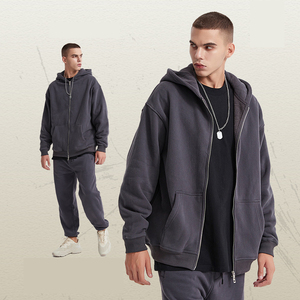 Nouvelle mode de pulls à capuche en coton lourd hommes et femmes luxe qualité fermeture éclair surdimensionné et motif araignée pour l'hiver - Product Image 5