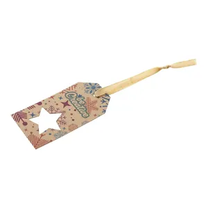Étiquette cadeau personnalisée en kraft en forme d'étoile pour la promotion des produits de Noël - Product Image 6