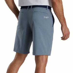 กางเกงขาสั้นเล่นกอล์ฟผ้าโพลีเอสเตอร์สำหรับผู้ชายกางเกงขาสั้นผ้ายืดแบบแห้งเร็วระบายอากาศได้สำหรับกีฬากลางแจ้งกางเกงเอวแบบปรับแต่งได้100% - Product Image 2