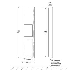 Panneau encastré durable en acier inoxydable 304 avec distributeur de serviettes en papier et poubelle intégrée pour l'hygiène de la salle de bain de l'hôtel - Product Image 2