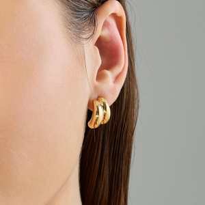 Boucles d'oreilles tendance plaquées or, religieuses et ethniques, 186147, en alliage de zinc, cuivre, perle/diamant, pour mariages, fêtes, cadeaux - Product Image 2