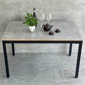Rectangular 120x70cm Dining <b>Table</b> Industrial Stable Assembled Oval Plywood <b>Top</b> Iron Legs Melamine Coating Extendable-BA68166 - Product Image 3