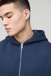 เสื้อผ้าแนวสตรีทแขนยาวสำหรับผู้ชาย, เสื้อผ้า100% มีฮู้ดแขนยาวผ้าคอตตอนชุดฤดูหนาวซิปเต็ม - Product Image 2