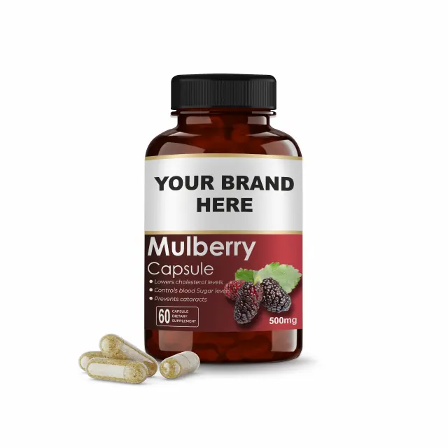 Pure & Undiluted Mulberry Capsules | Herbal Supplement | Berryboost Capsules | (60,90,120 Capsules) | Vegan