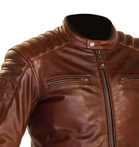 Vestes de moto en cuir de vache véritable toutes saisons Veste de moto unisexe imperméable de haute qualité avec protection approuvée CE - Product Image 4