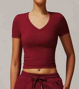 Femmes été décontracté imprimé Yoga débardeur sans couture serré dos nu Design Sexy dentelle décoré séchage rapide sport Fitness Jersey - Product Image 5