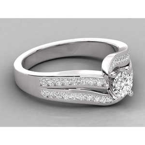 Anillo de Diamante Brillante Cultivado en Laboratorio con Oro de 9K, Estilo Romántico/Hip-Hop, Corte Princesa, Esmeralda, Marquesa, Ovalado, para Compromiso - Product Image 5