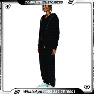 Fabricante al por mayor 100% algodón francés Terry sudaderas con capucha unisex logotipo personalizado patrón 3D cremallera completa invierno liso teñido bordado - Product Image 3