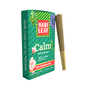 Hari Leaf Calm Blend Conos prerellenos Sin tabaco Sin nicotina Sabor a sandía jugosa dulce - Product Image 3