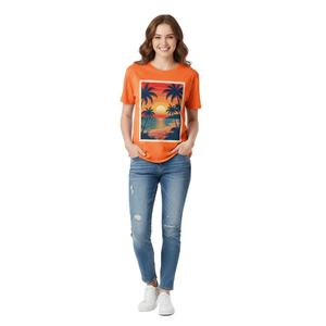 Camisetas de Mujer de Manga Corta, Tops Casuales, Tela de Algodón Ligera, Ajuste Cómodo, Uso Diario, Diseño Relajado - Product Image 3