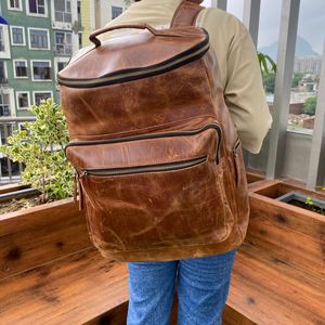 2024 Mochila De Cuero genuino de grano completo de alta calidad para mujer, mochilas antirrobo de gran capacidad para hombres y mujeres - Product Image 4