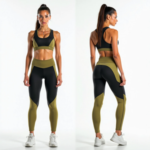 Ensemble de yoga personnalisé pour femmes toutes saisons, grande taille, tissu respirant, motif confortable, logo frontal pour l'entraînement, sans couture - Product Image 1