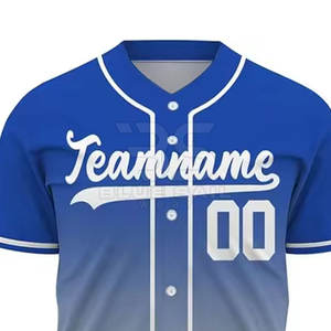 Camiseta de Béisbol con Botones, Camiseta de Béisbol de Color Sólido, Venta Directa de Fábrica, Camiseta de Béisbol de Manga Corta - Product Image 4