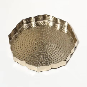 Bandeja martillada de metal de alta calidad para sala de estar Hotel uso doméstico al mejor precio - Product Image 1