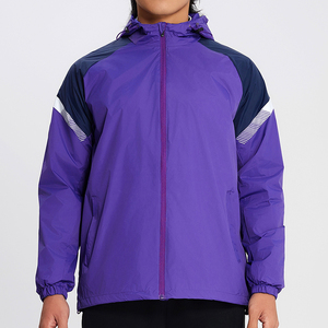 Veste de sport double couche pour homme, veste coupe-vent imperméable d'extérieur, veste à capuche 100% nylon - Product Image 1