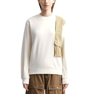 Sweat-shirt en molleton pour femmes surdimensionné en relief avec logo personnalisé Streetwear brodé col rond décoration ODM pour l'hiver - Product Image 1