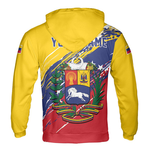 Nom personnalisé Venezuela blason à capuche S-5XL haute qualité coton polyester polaire 2025 à capuche pour hommes femmes - Product Image 3